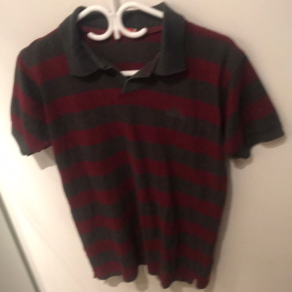 Adidas Grey and Red Rugby Polo Collaboration with H and M Divided